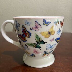 Ceramic Pedestal Butterfly Mug